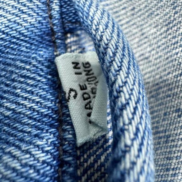 Vintage Denim Oversized Jacket One Button Shawl Collar Western Fishermancore - Picture 5 of 8